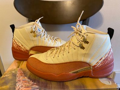 Eastside Golf × Nike Air Jordan 12 "Muslin/Black Burnt Sunrise"