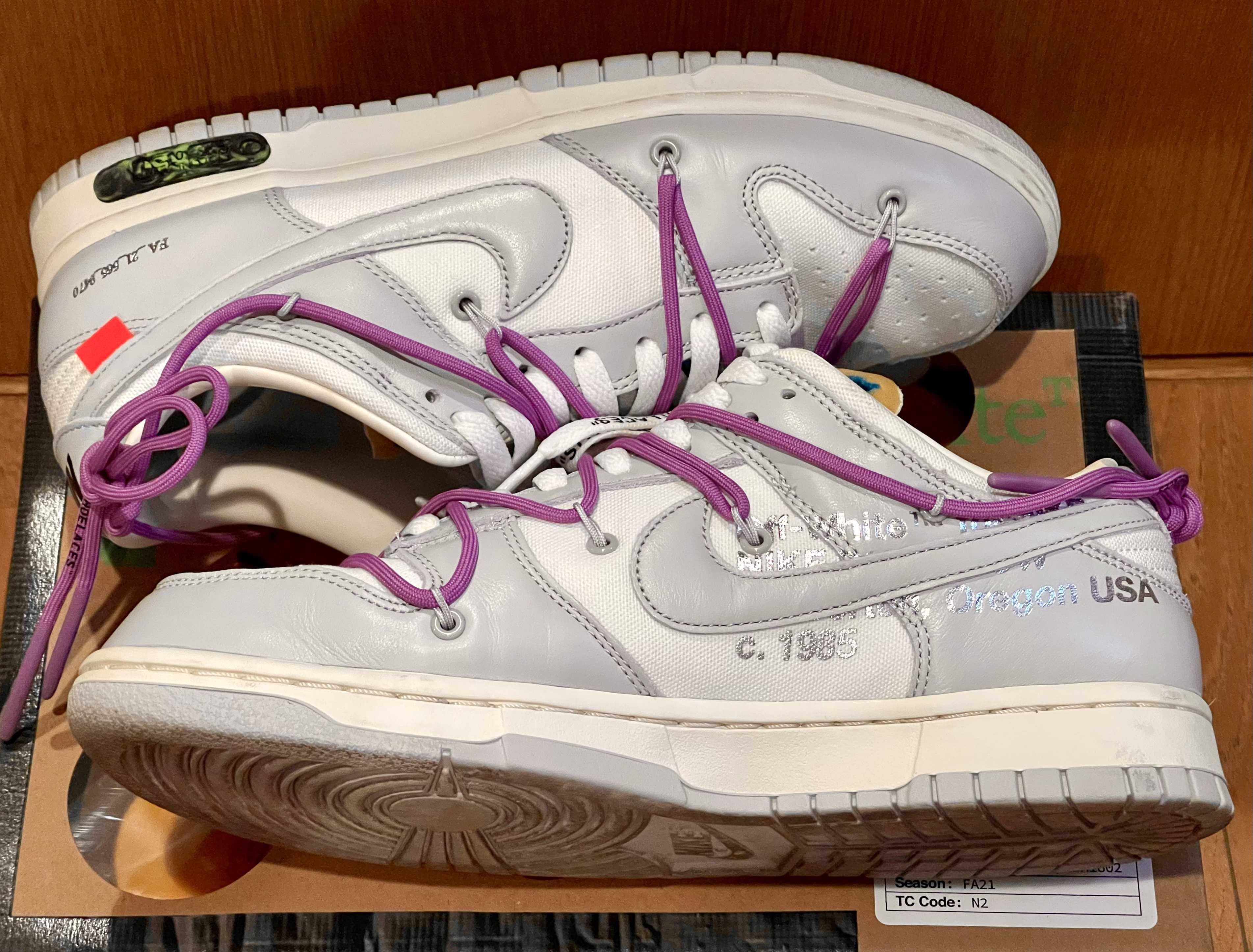 Off-White × Nike Dunk Low "Sail/Neutral Gray"