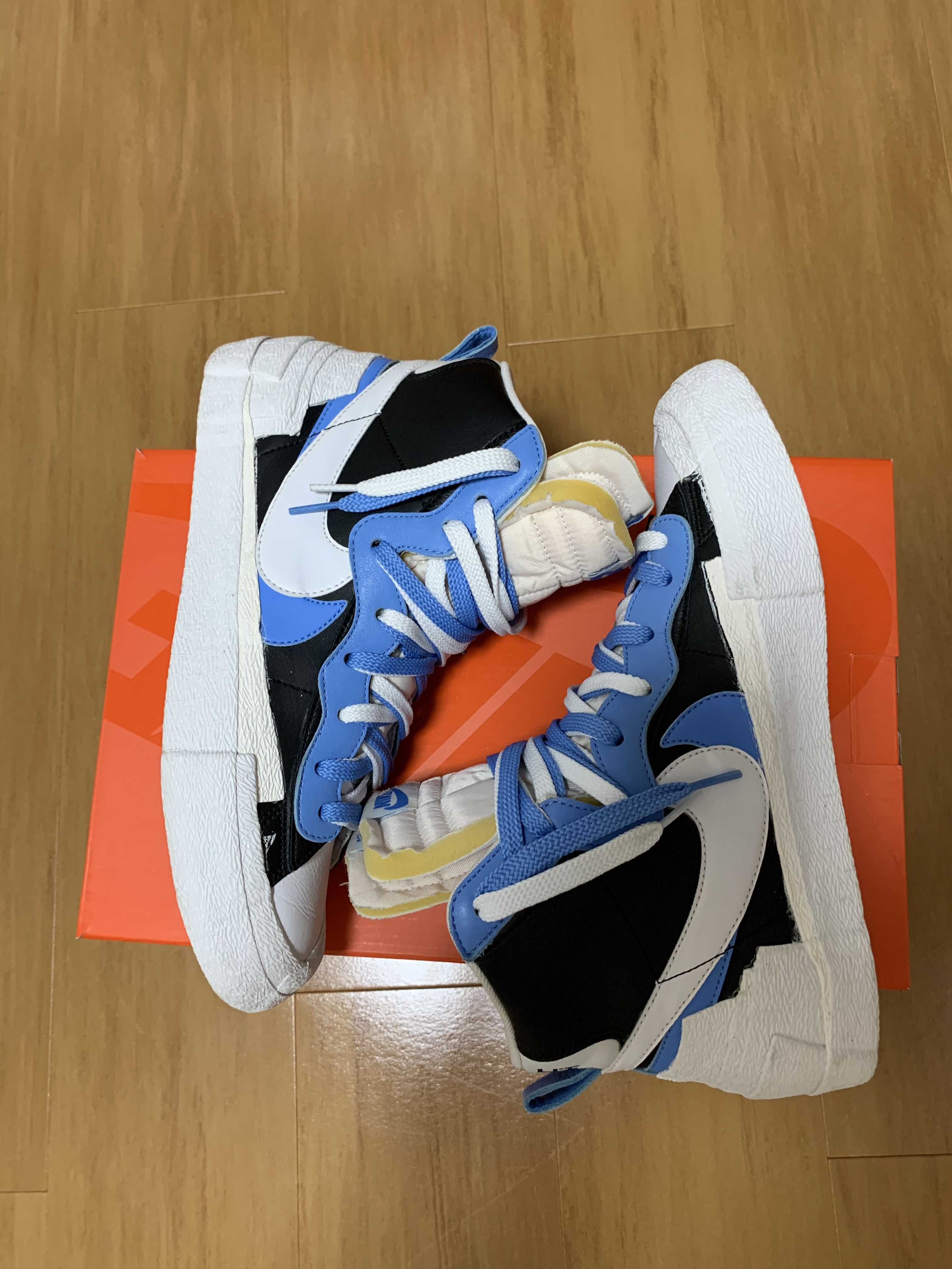 sacai × NIKE BLAZER MID "BLACK / BLUE"