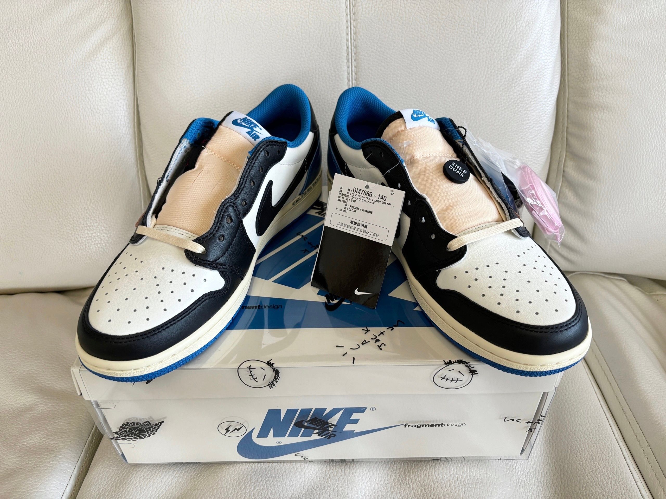 Travis Scott × fragment design × Nike Air Jordan 1 Low OG SP "Military Blue"