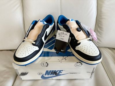 Travis Scott × fragment design × Nike Air Jordan 1 Low OG SP "Military Blue"