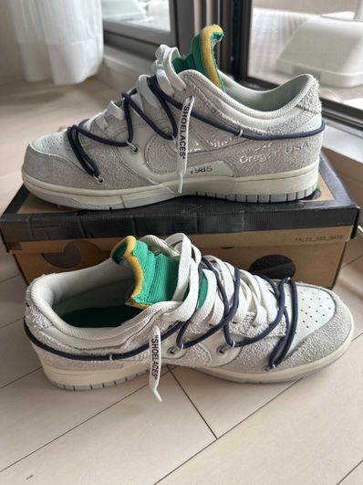 Off-White × Nike Dunk Low "Sail/Neutral Grey/Gridiron"