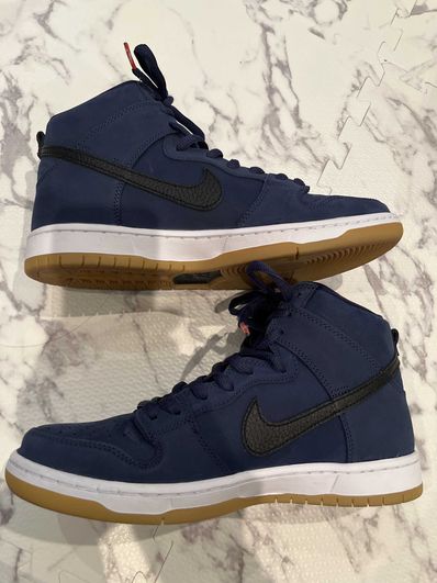 Nike SB Dunk High Orange Label "Obsidian/Black Light Gum Brown"