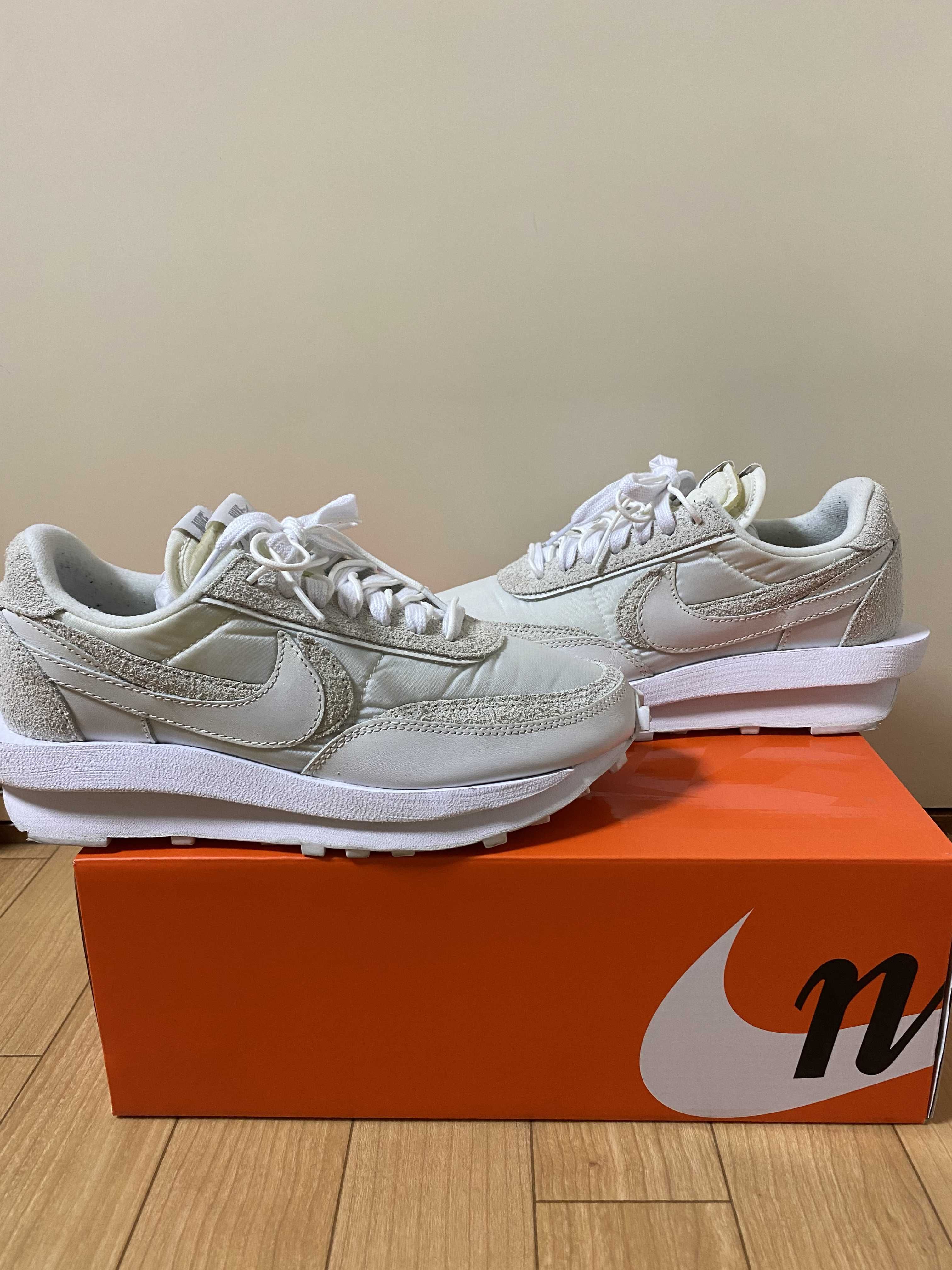 sacai × Nike LDV Waffle "Triple White"