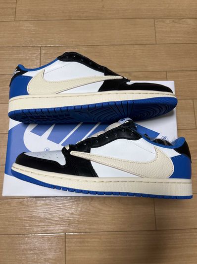 Travis Scott × fragment design × Nike Air Jordan 1 Low OG SP "Military Blue"