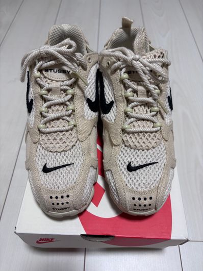 Stussy × Nike Air Zoom Spiridon CG 2 "Fossil/Black"