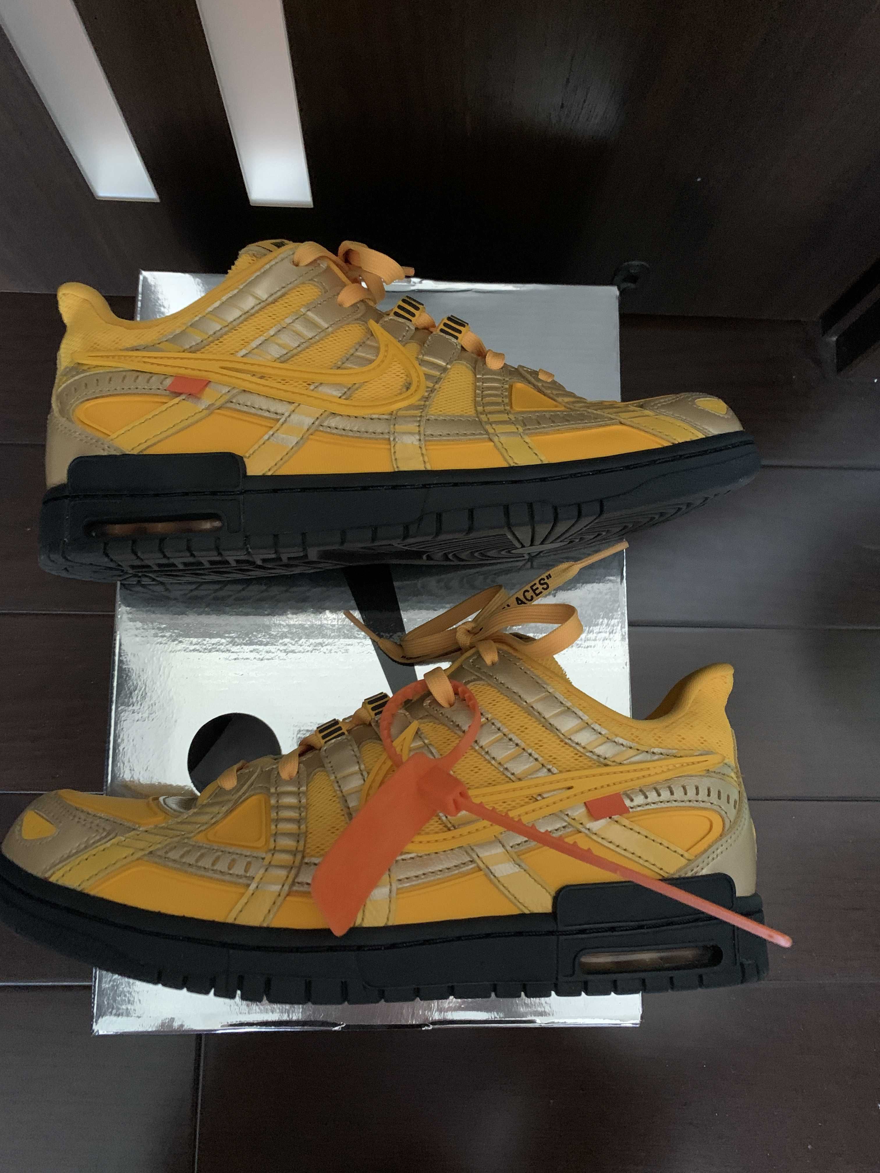 Off-White × Nike Air Rubber Dunk "University Gold"