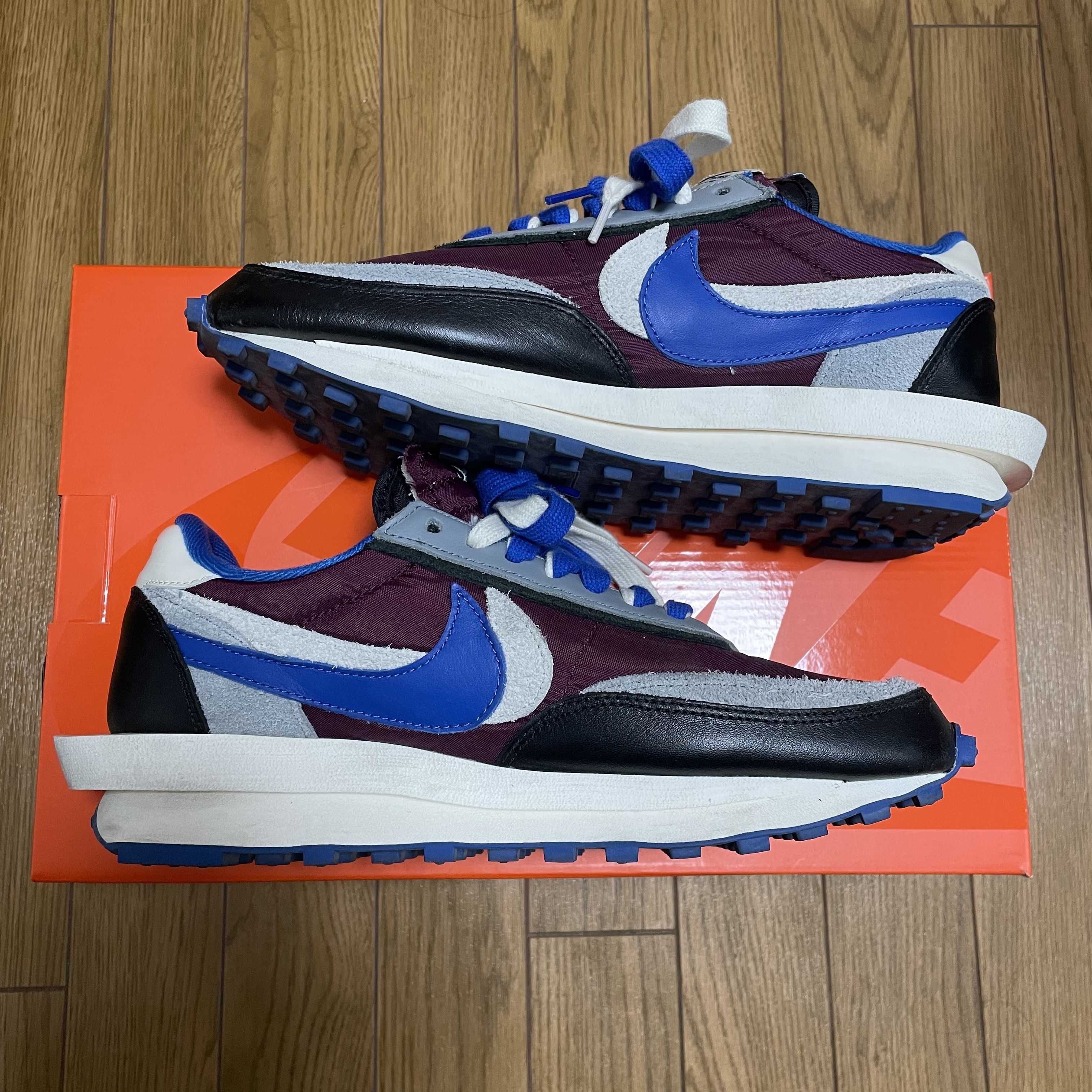 UNDERCOVER × sacai × Nike LD Waffle "Night Maroon/Pale Ivory-Ground Grey-Team Royal"