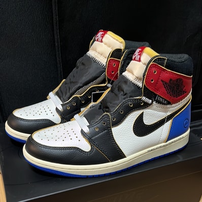 fragment design × UNION × Nike Air Jordan 1 High OG "Black/Varsity Red"
