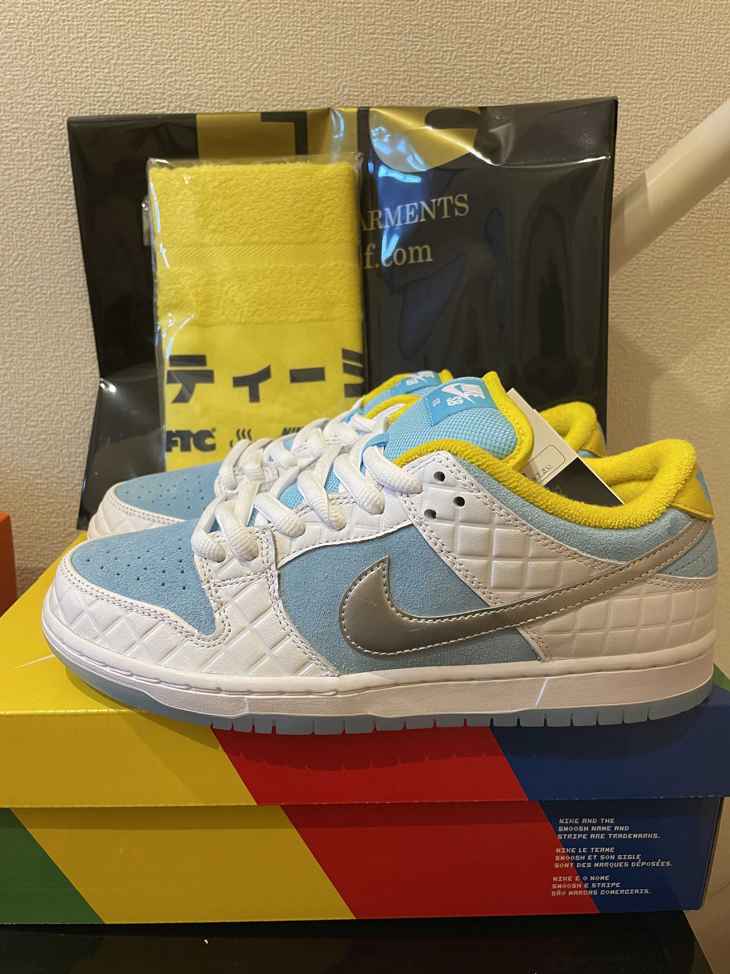FTC × Nike SB Dunk Low "White/Blue"
