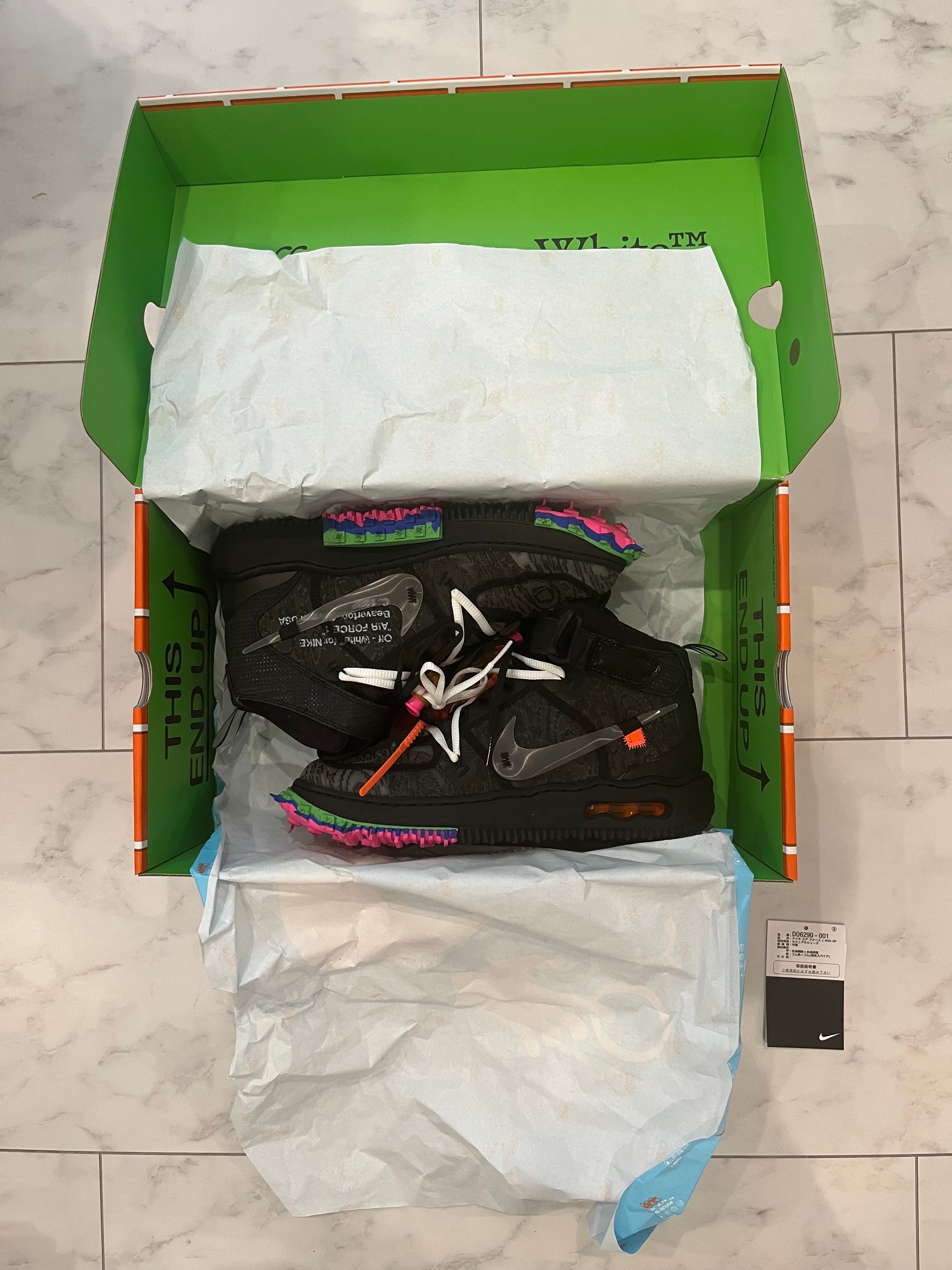 Off-White × Nike Air Force 1 Mid "Black"