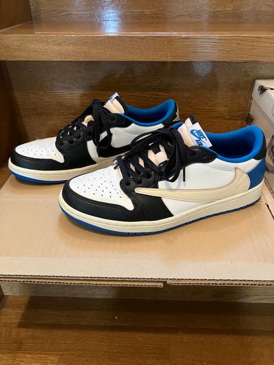 Travis Scott × fragment design × Nike Air Jordan 1 Low OG SP "Military Blue"