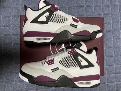 Paris Saint Germain ×Nike Air Jordan 4 Retro "White/Bordeaux/Neutral Gray"