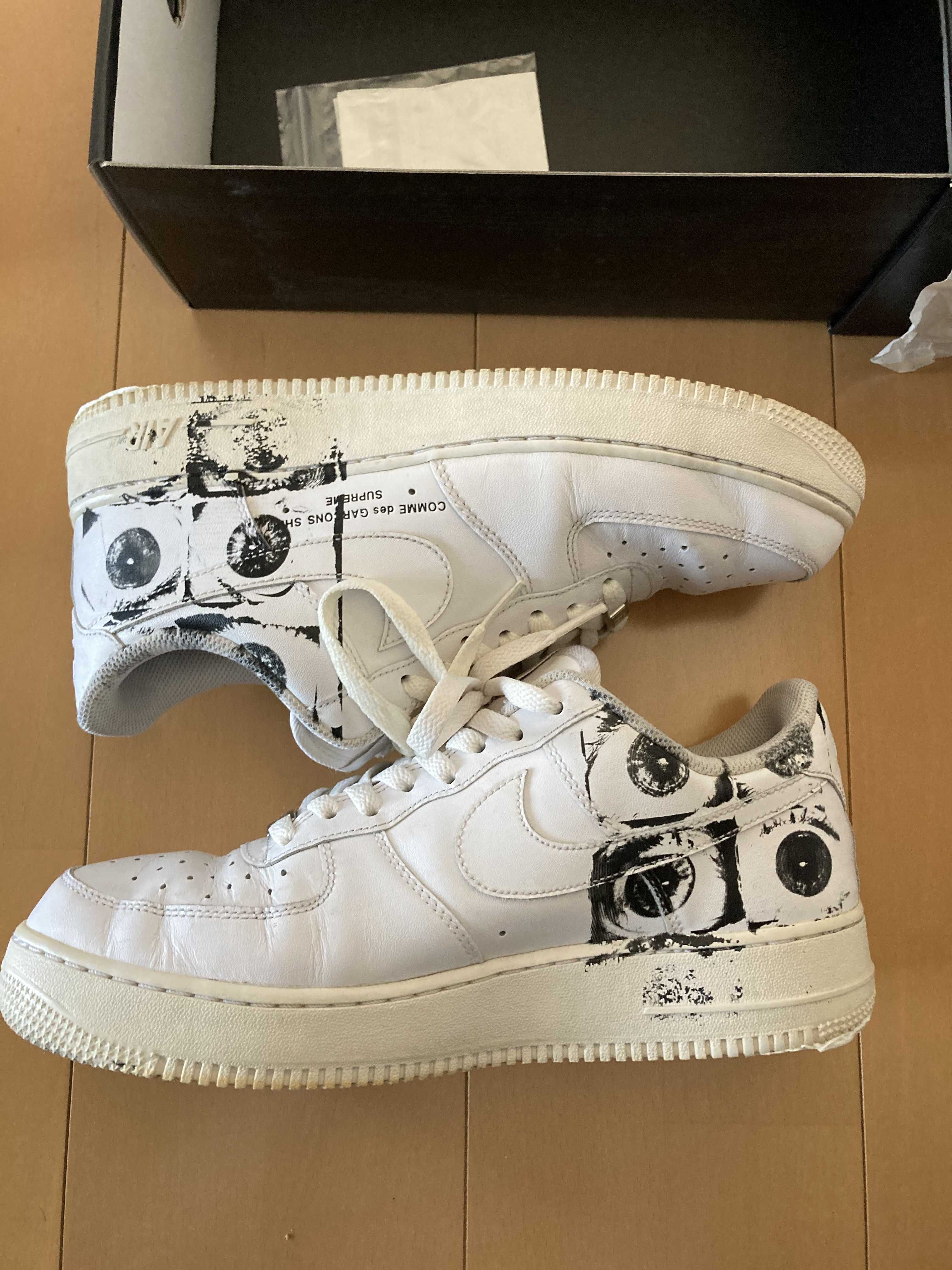 Supreme × COMME des GARCONS SHIRT × Nike Air Force 1 Low "White"