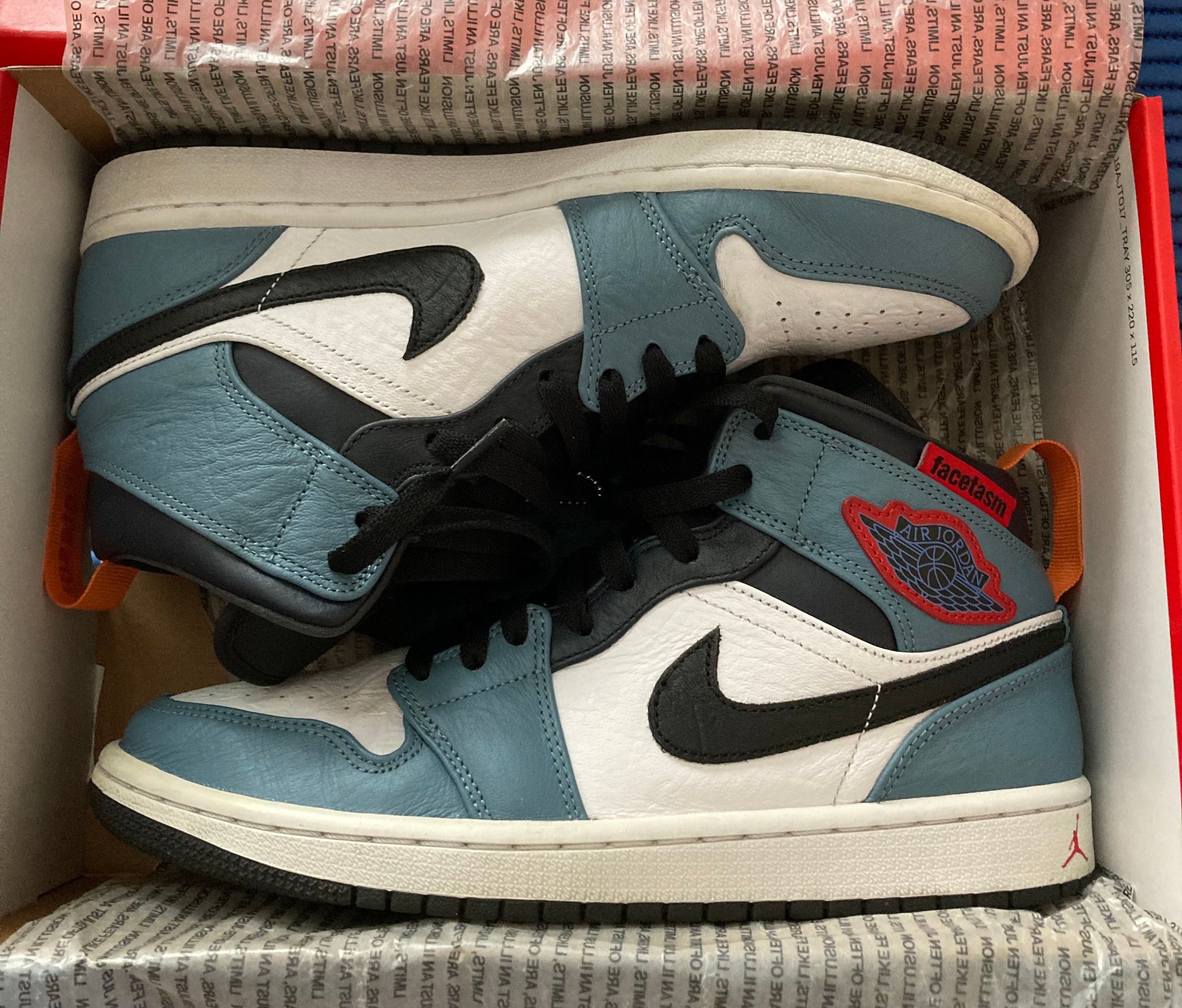 FACETASM × Nike Air Jordan 1 Mid "White/Navy"