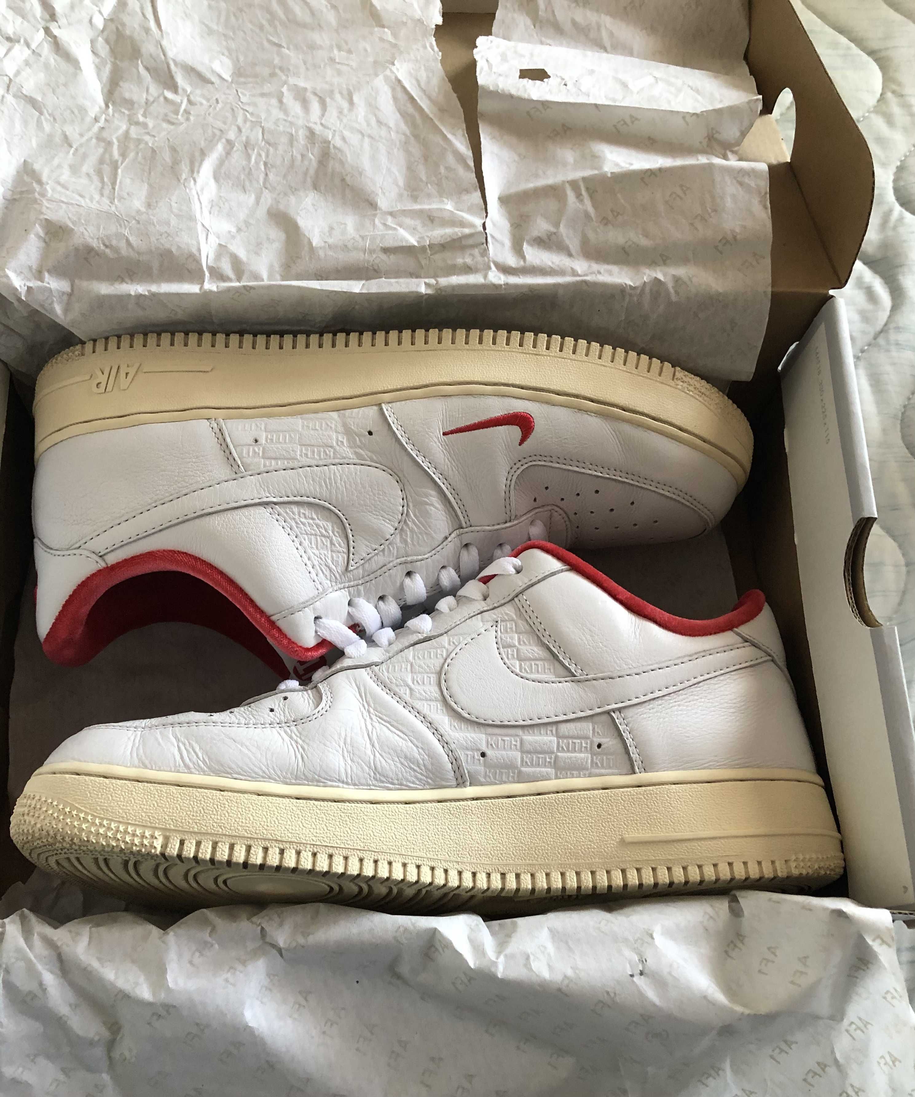 KITH × Nike Air Force 1 Low "White/Red"