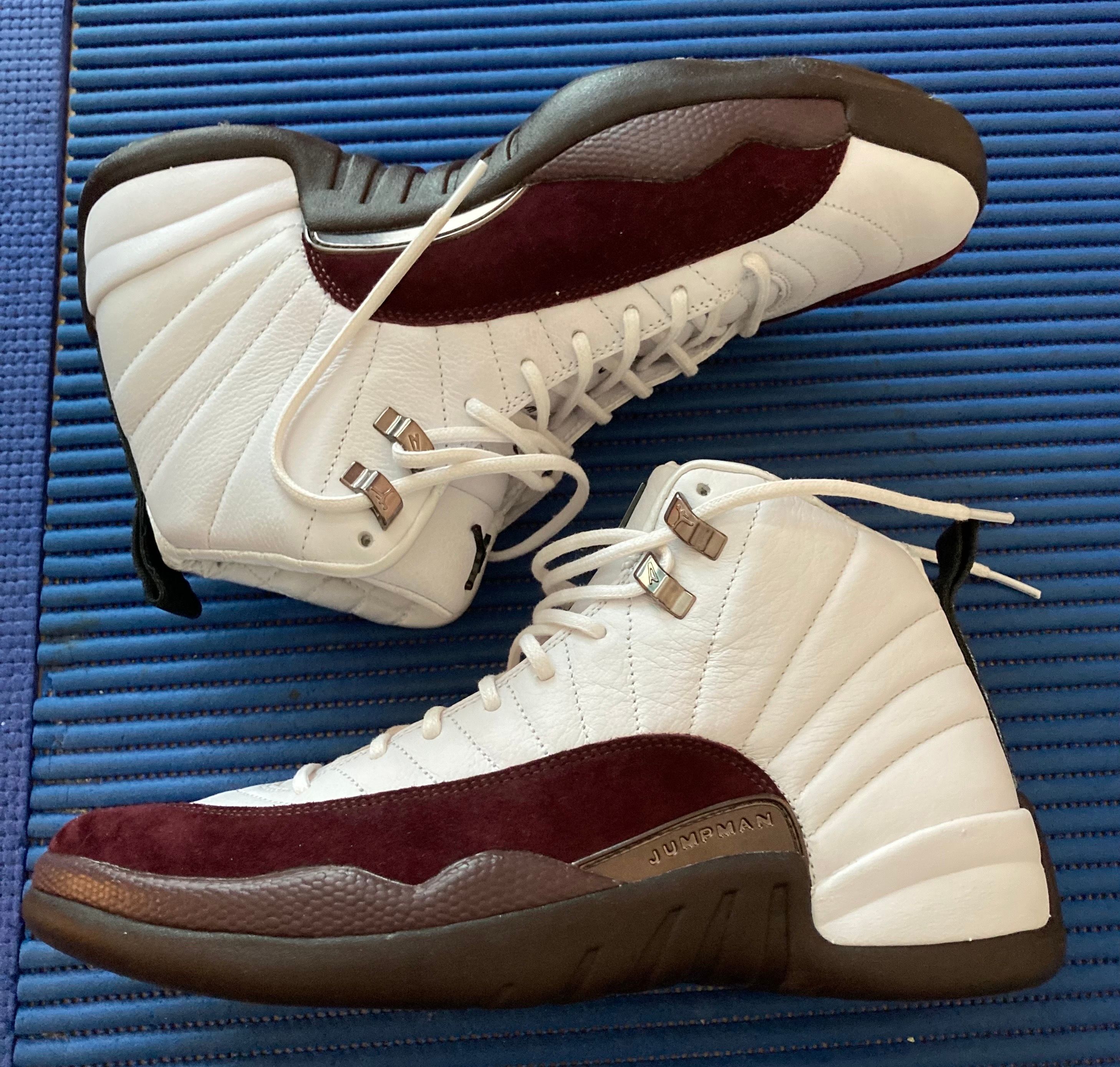 A Ma Maniere × Nike Women's Air Jordan 12 "White and Burgundy Crush"