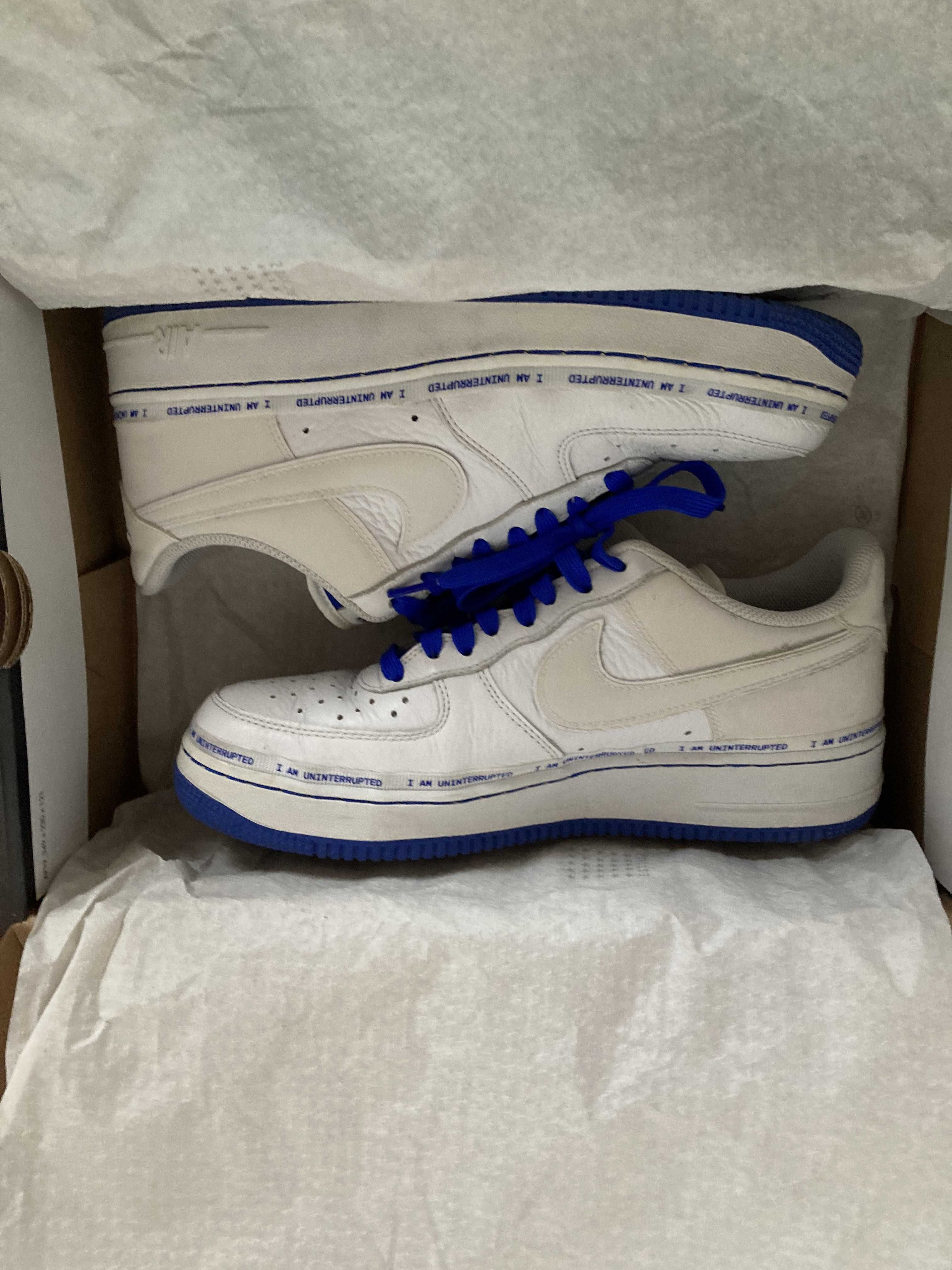 Uninterrupted × Nike Air Force 1 "White/Lapis Blue"