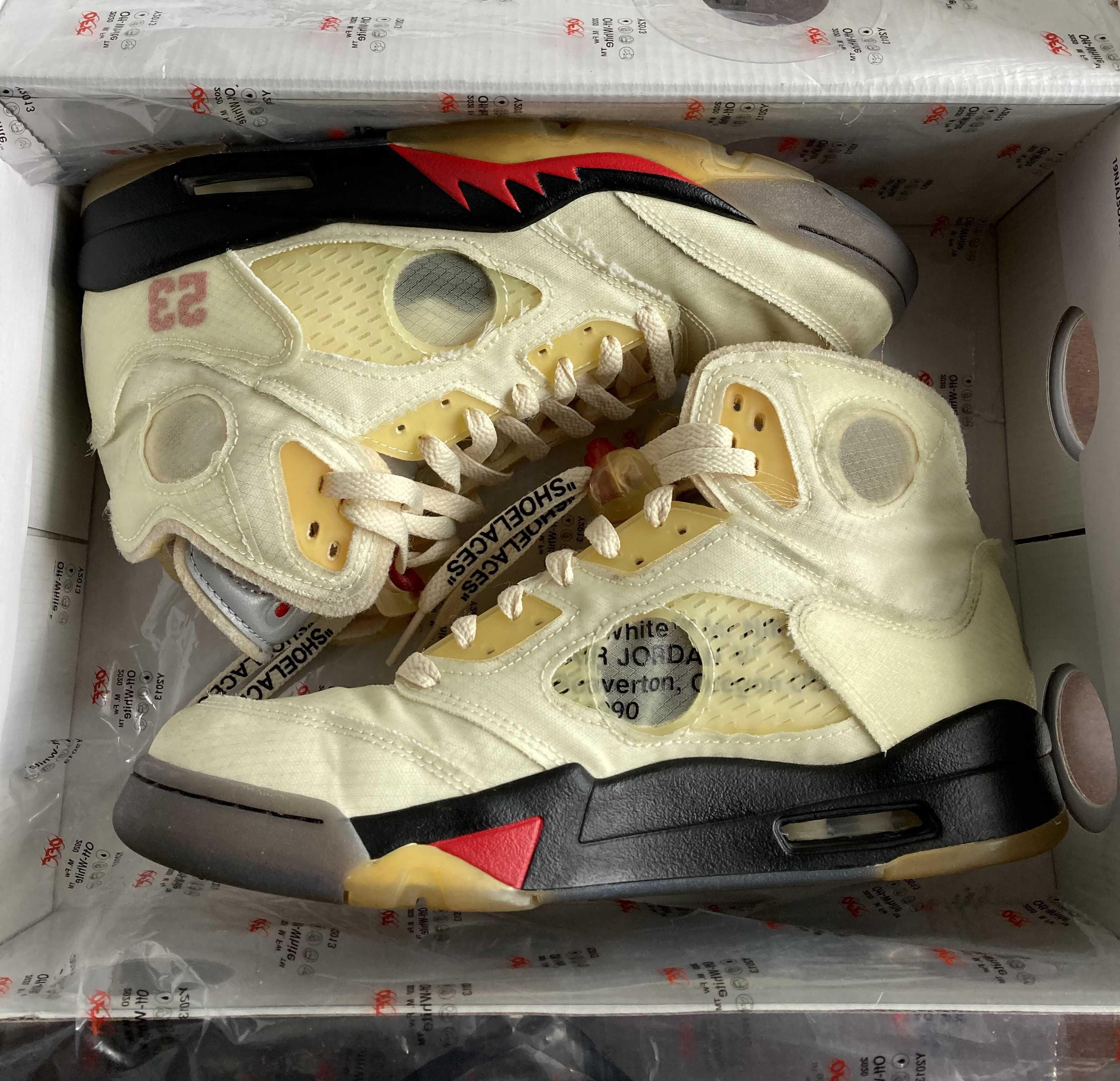 Off-White × Nike Air Jordan 5 "Sail"  