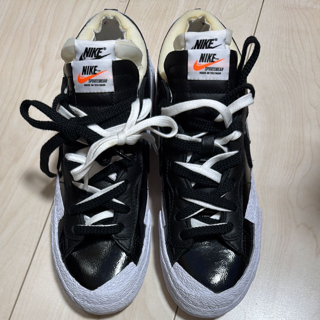 sacai × Nike Blazer Low "Black Patent Leather"