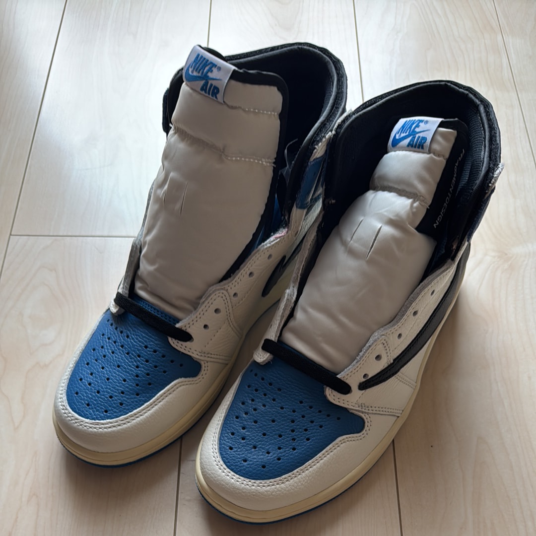 Travis Scott × fragment design × Nike Air Jordan 1 Retro High OG SP "Military Blue"