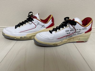 Off-White × Nike Air Jordan 2 Low "White and Varsity Red"