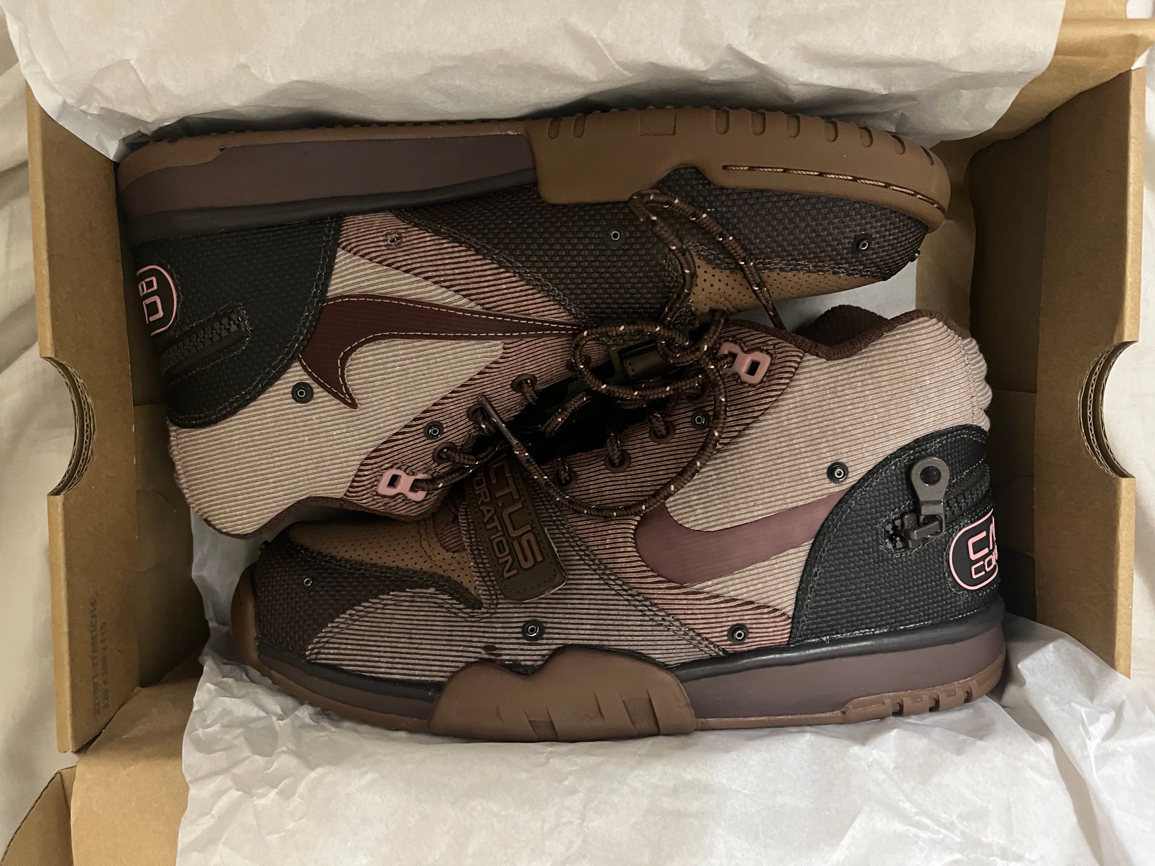 Travis Scott x Nike Air Trainer 1 SP "Archaeo Brown and Rust Pink"