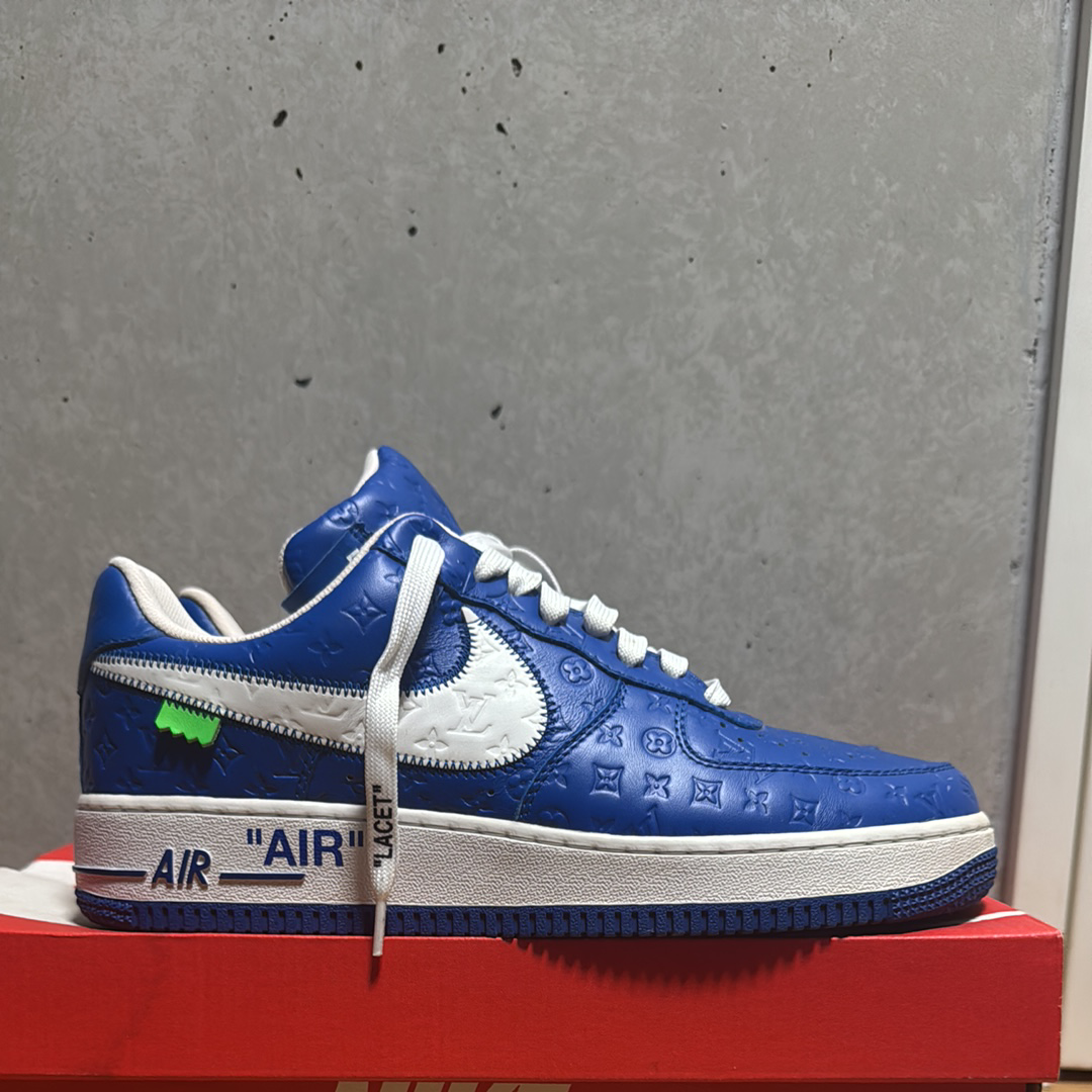 Louis Vuitton × Nike Air Force 1 Low by Virgil Abloh "Blue/White"