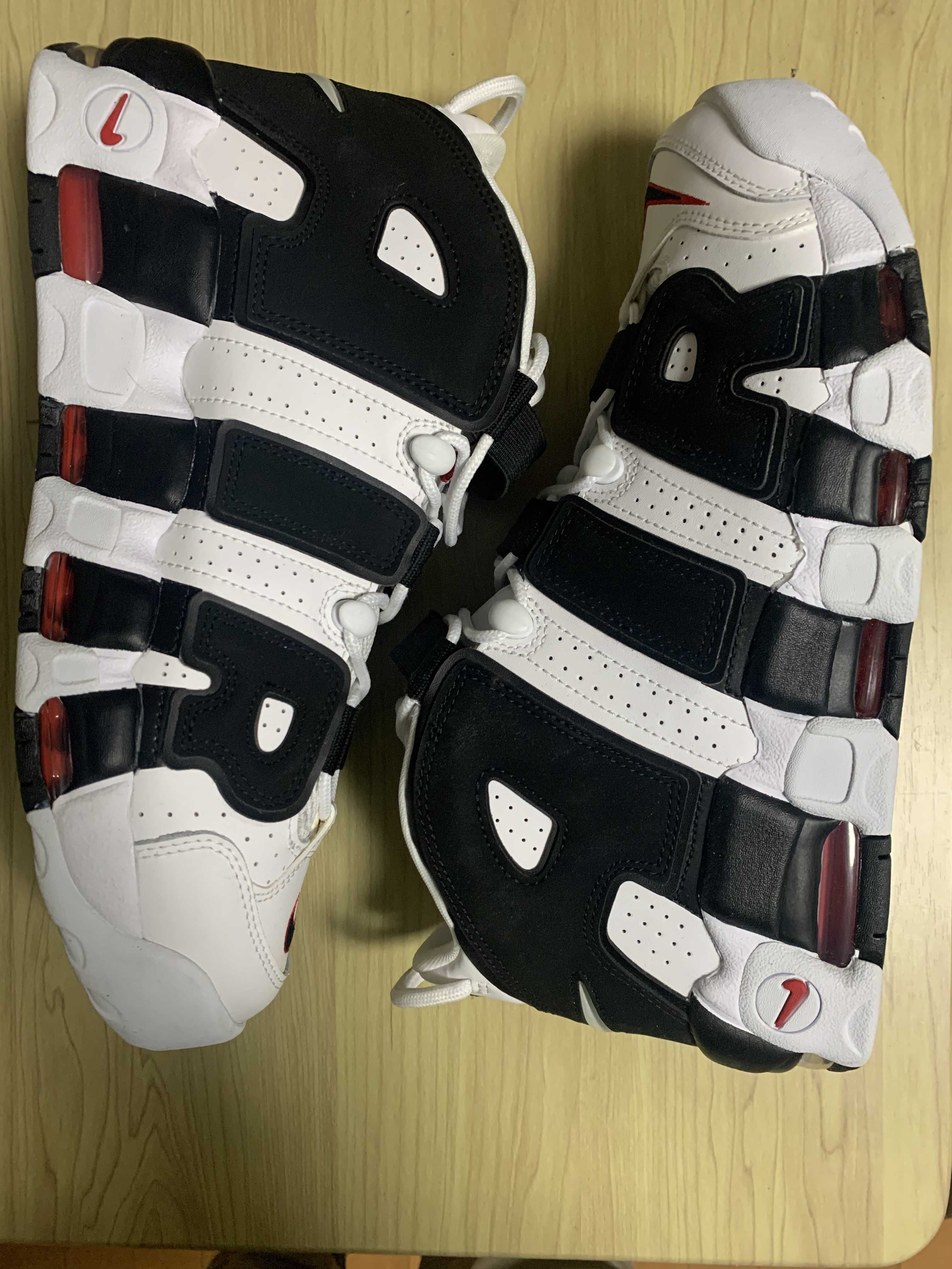 NIKE AIR MORE UPTEMPO "WHITE/BLACK/UNIVERSITY RED"(2020)