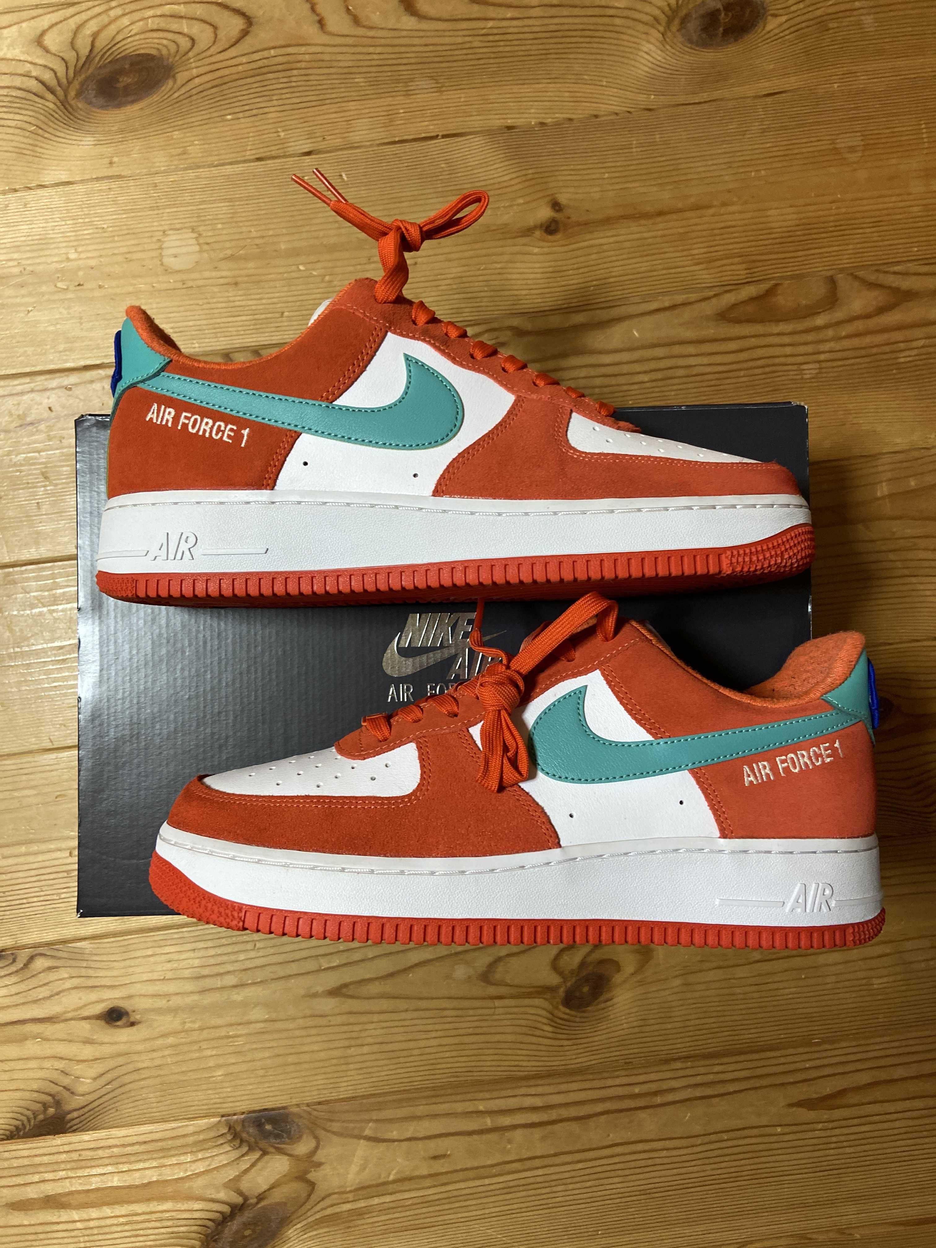 Nike Air Force 1 Low '07 LV8 Athletic Club "Rush Orange/Washed Teal-White"