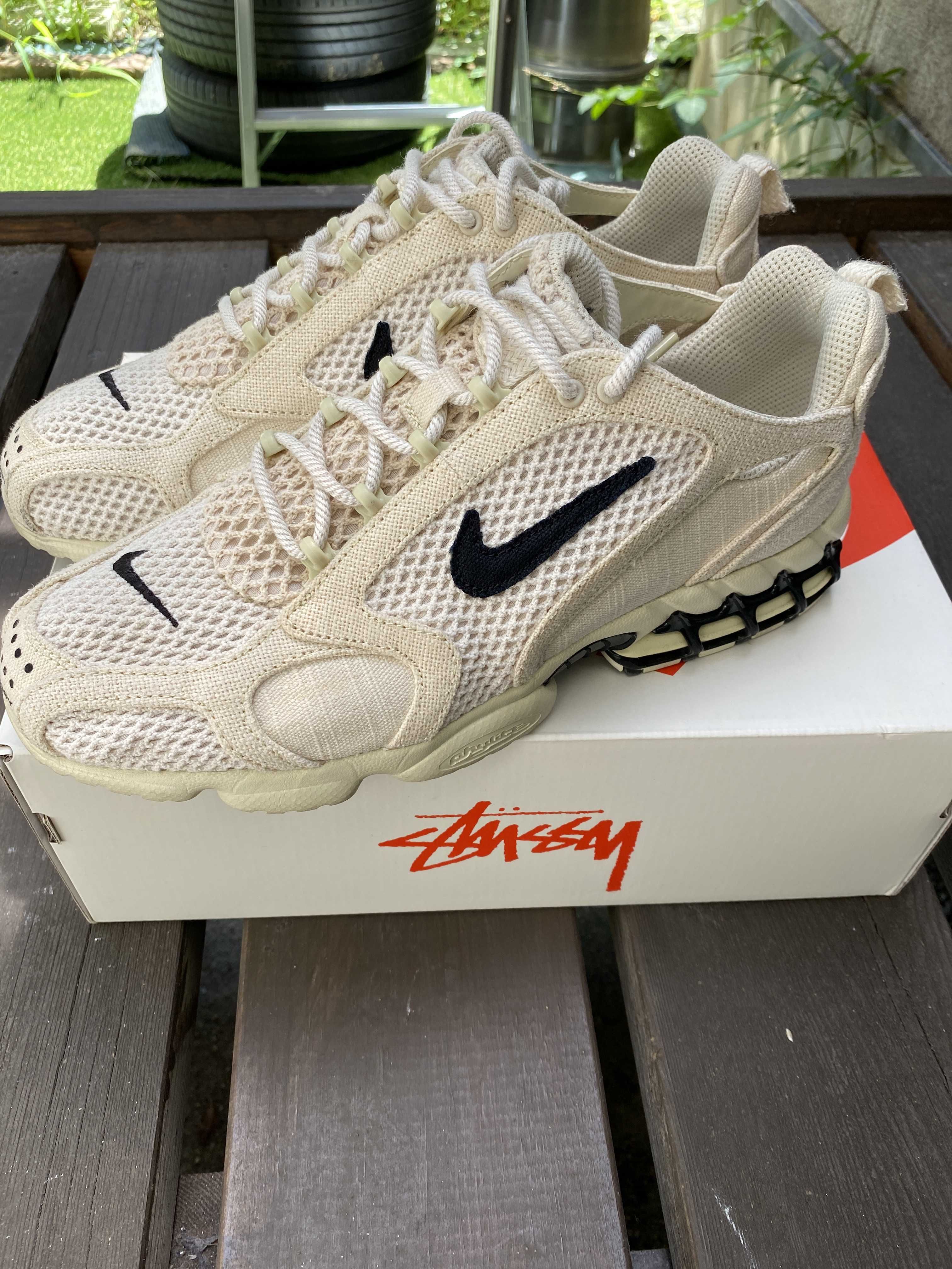 Stussy × Nike Air Zoom Spiridon CG 2 "Fossil/Black"