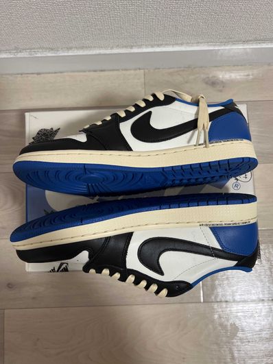 Travis Scott × fragment design × Nike Air Jordan 1 Low OG SP "Military Blue"
