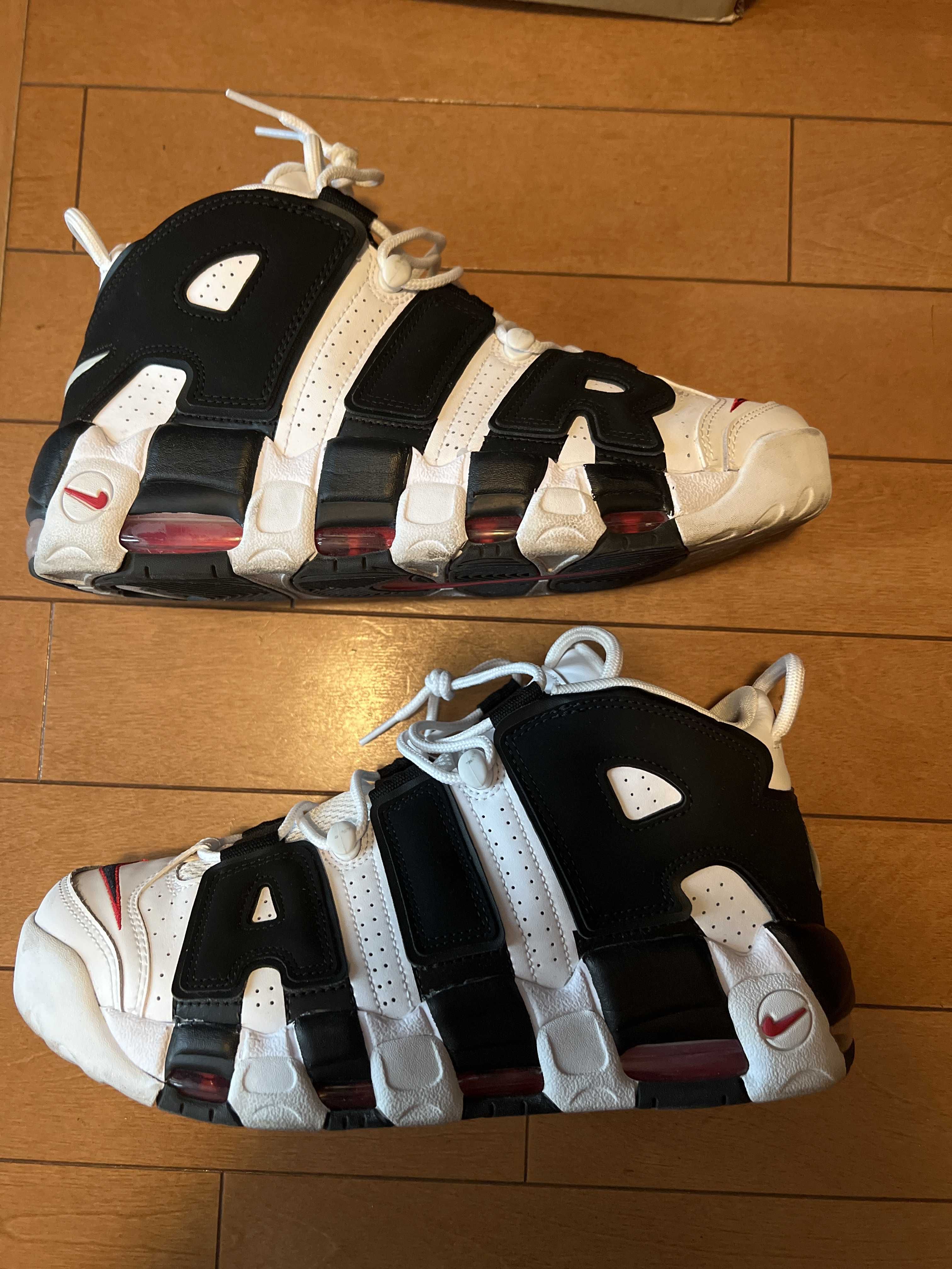 NIKE AIR MORE UPTEMPO "WHITE/BLACK/UNIVERSITY RED"(2020)