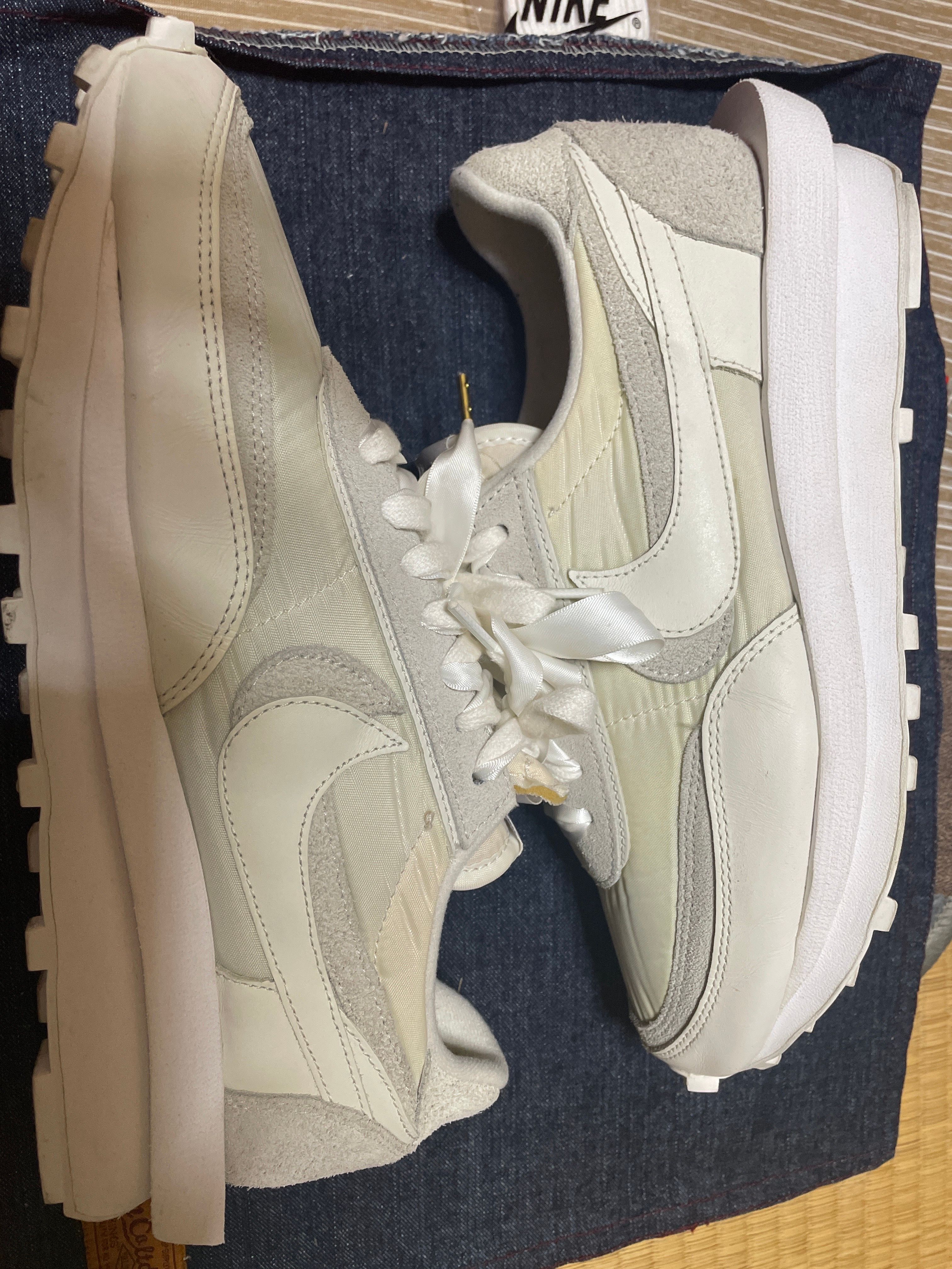 sacai × Nike LDV Waffle "Triple White"
