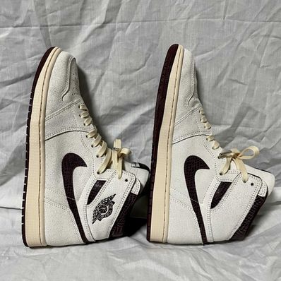 A Ma Maniere × Nike Air Jordan 1 Retro High OG "Sail and Burgundy"