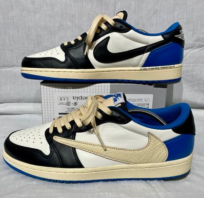 Travis Scott × fragment design × Nike Air Jordan 1 Low OG SP "Military Blue"