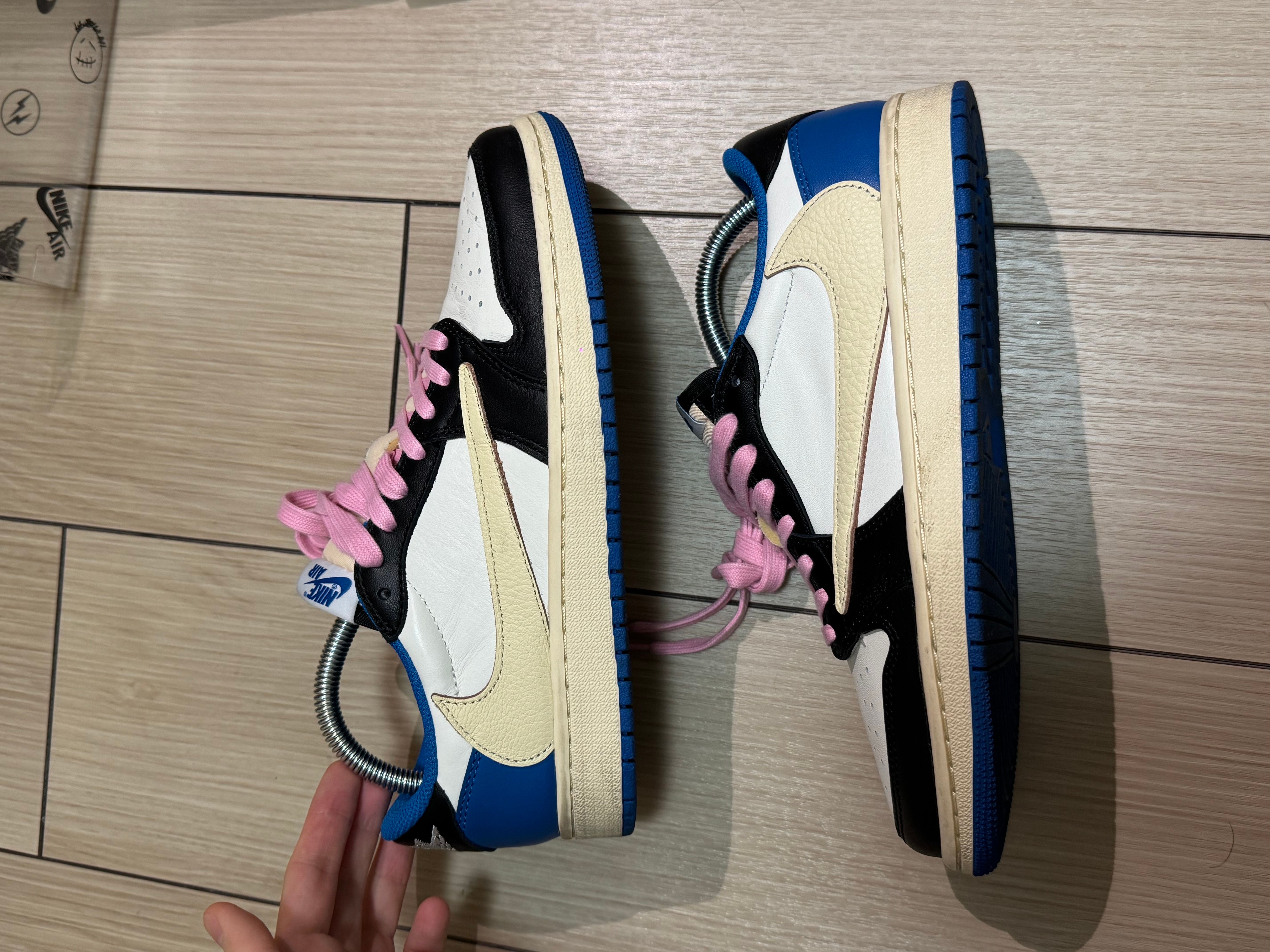 Travis Scott × fragment design × Nike Air Jordan 1 Low OG SP "Military Blue"