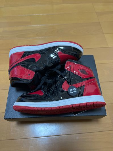 Nike TD Air Jordan 1 High OG "Patent Bred"