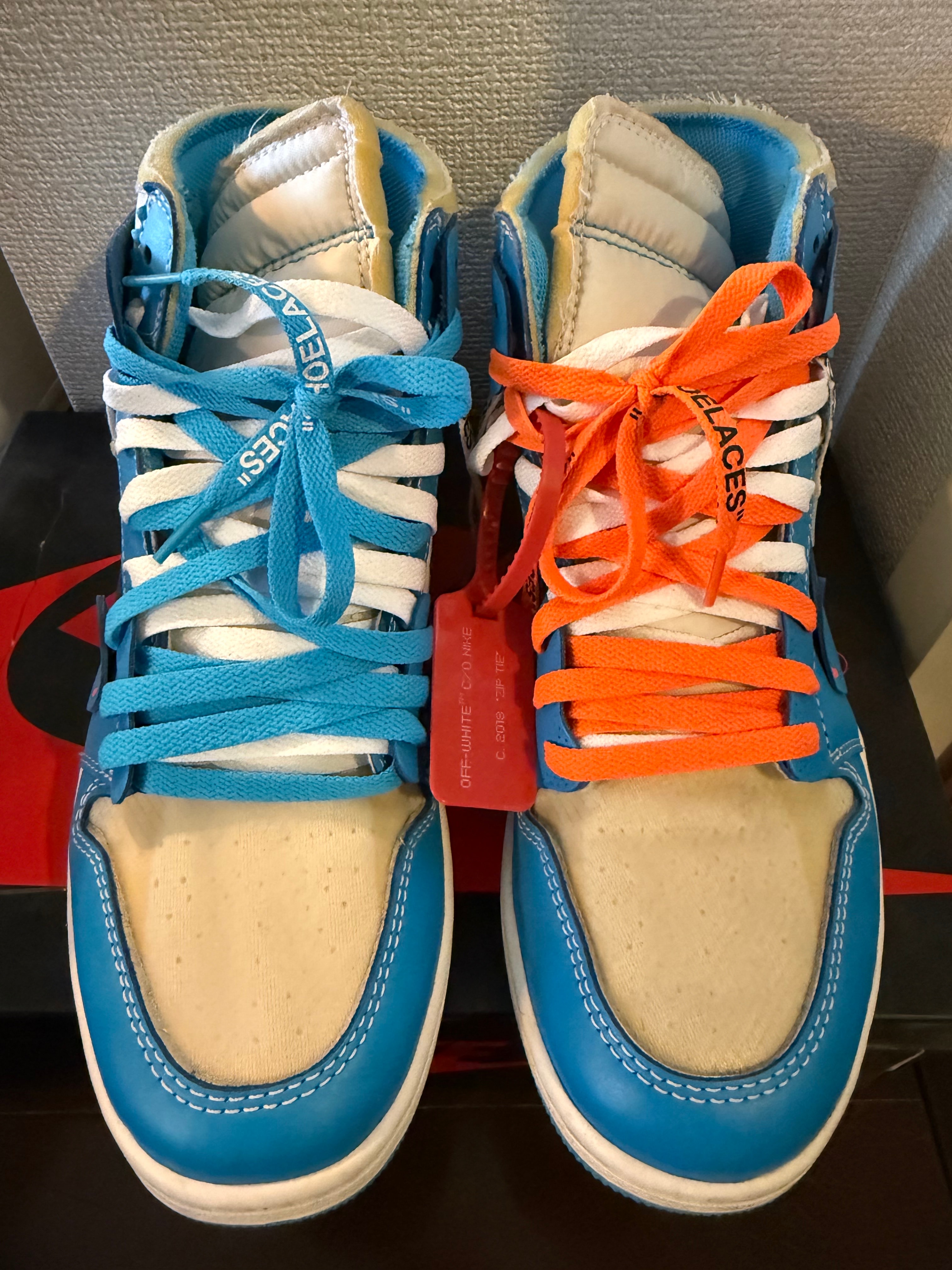 Off-White × Nike Air Jordan 1 High UNC "White/Dark Powder Blue"