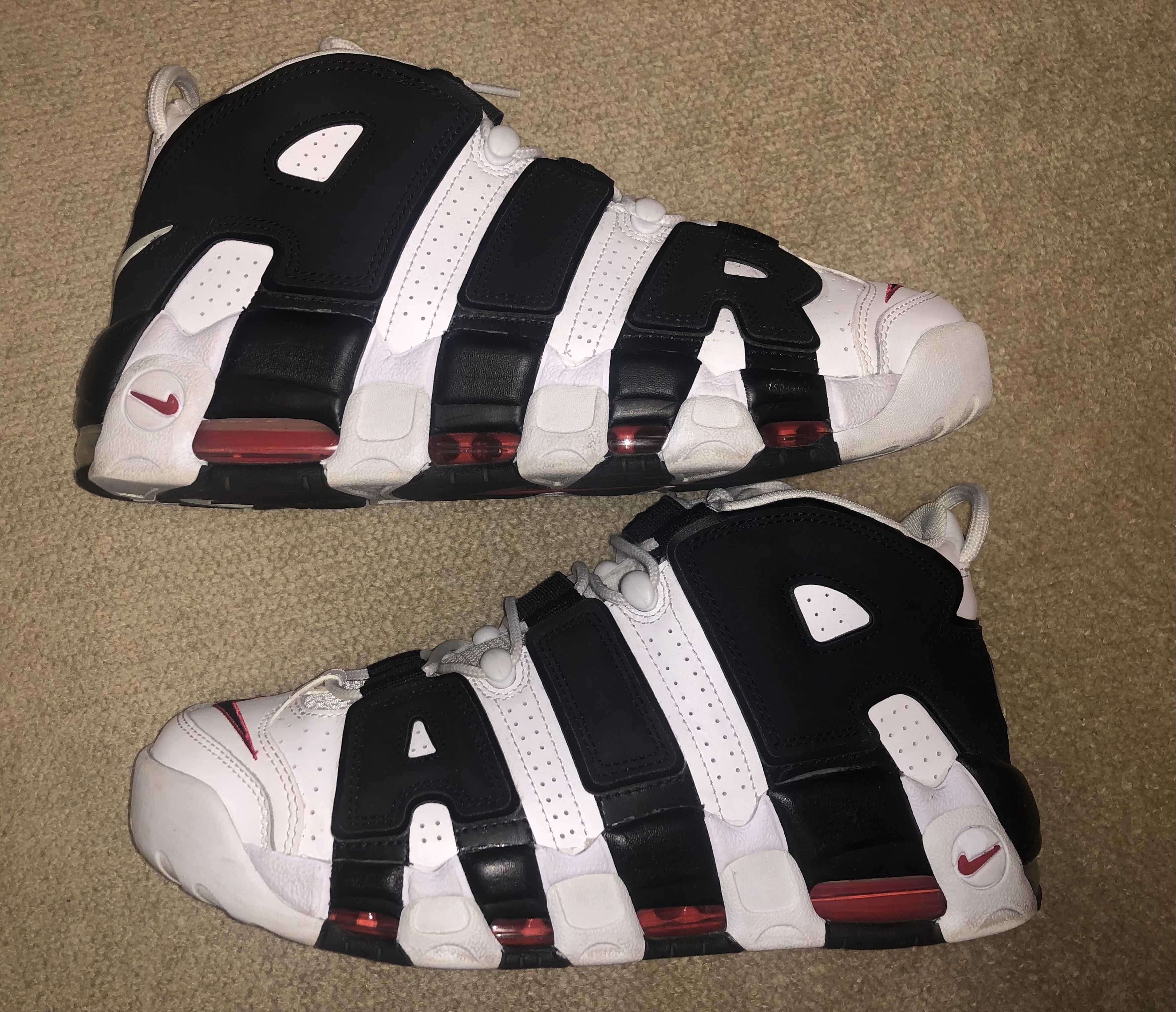 NIKE AIR MORE UPTEMPO "WHITE/BLACK/UNIVERSITY RED"(2020)