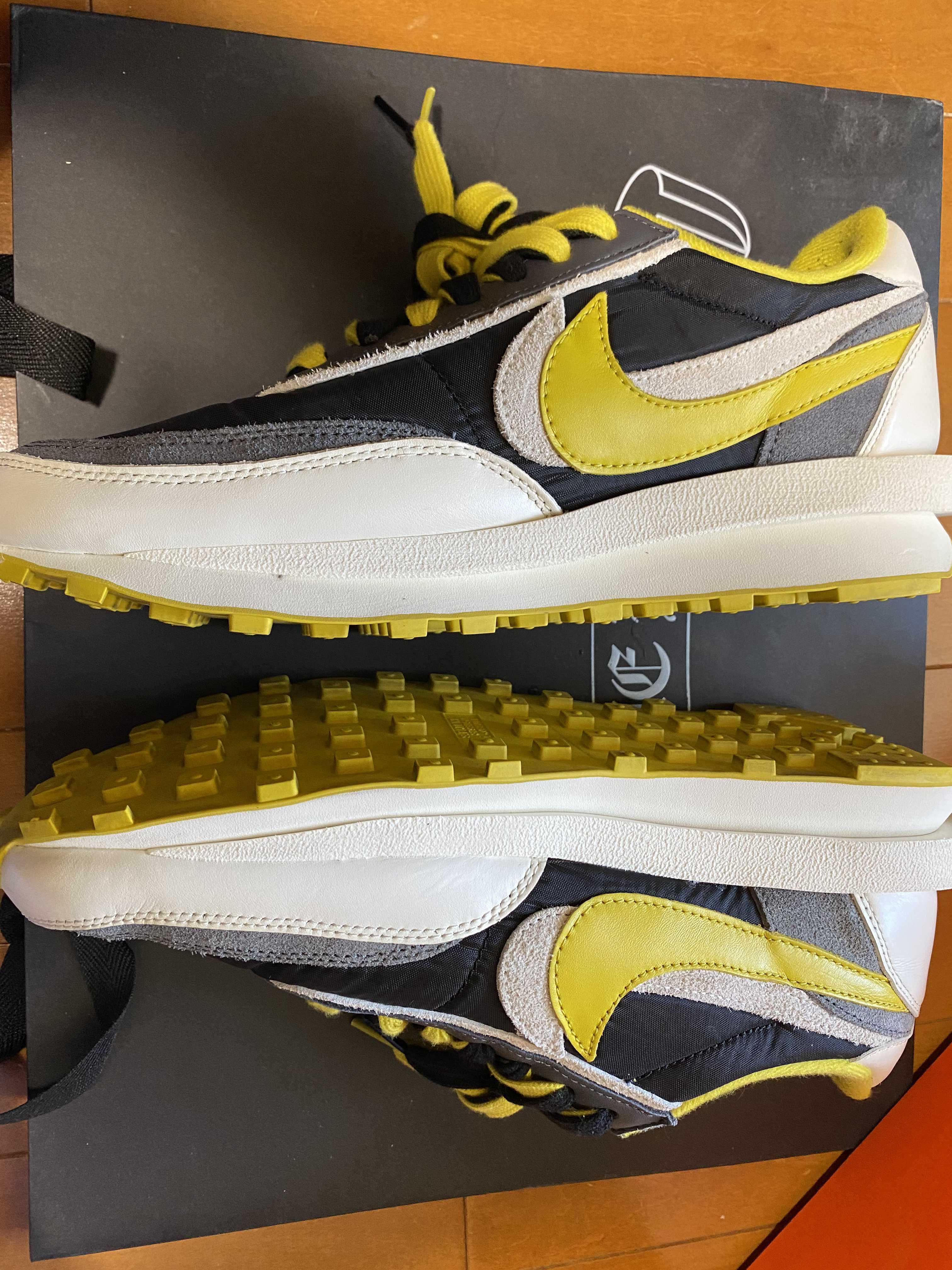 UNDERCOVER × sacai × Nike LD Waffle "Black/Sail-Dark Grey-Bright Citron"