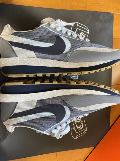 CLOT × Sacai × Nike LD Waffle "Grey Obsidian/Cool Grey"