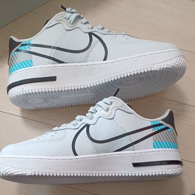Nike Air Force 1 Low React "Pure Platinum/Baltic Blue"