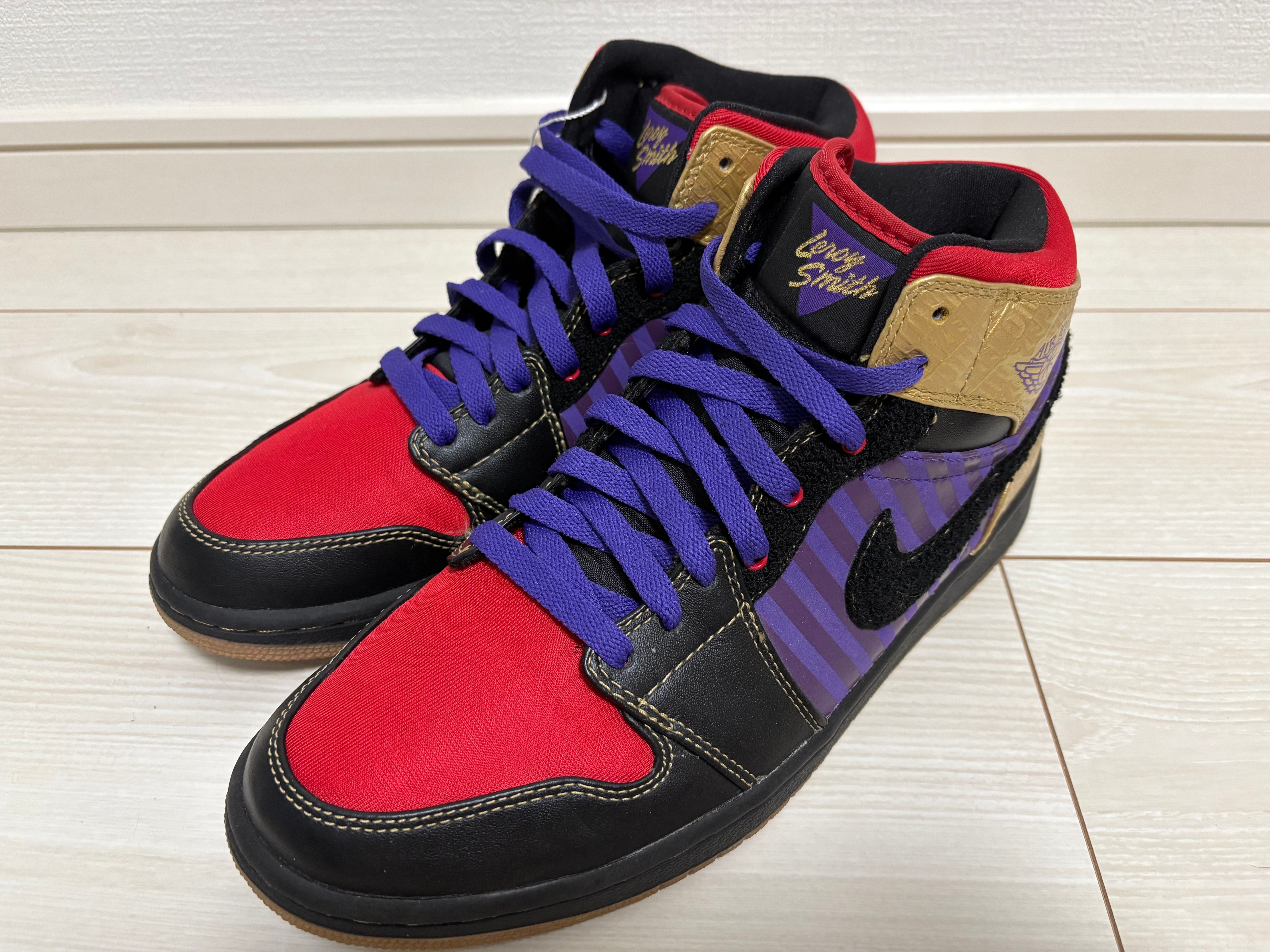 Nike Air Jordan 1 Retro Leroy Smith "Black/Metallic Gold/Varsity Purple/Sport Red"