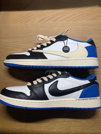 Travis Scott × fragment design × Nike Air Jordan 1 Low OG SP "Military Blue"
