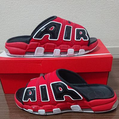 Nike Air More Uptempo Slide "University Red/Black" (FJ6035-600/FJ6036-600)