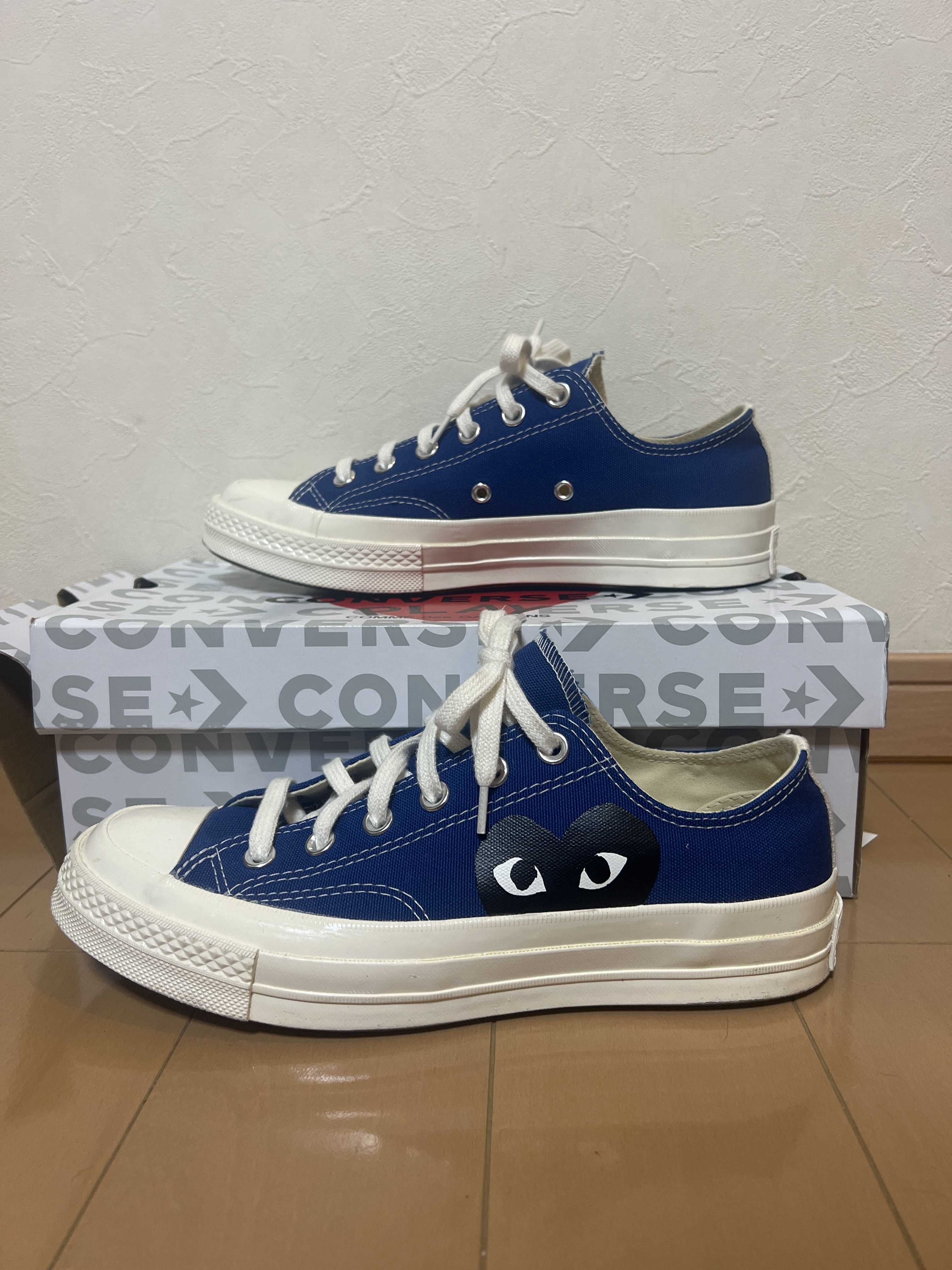 取り扱い不可:CDG PLAY × CONVERSE BLACK HEART CHUCK TAYLOR ALL STAR '70 LOW "BLUE"