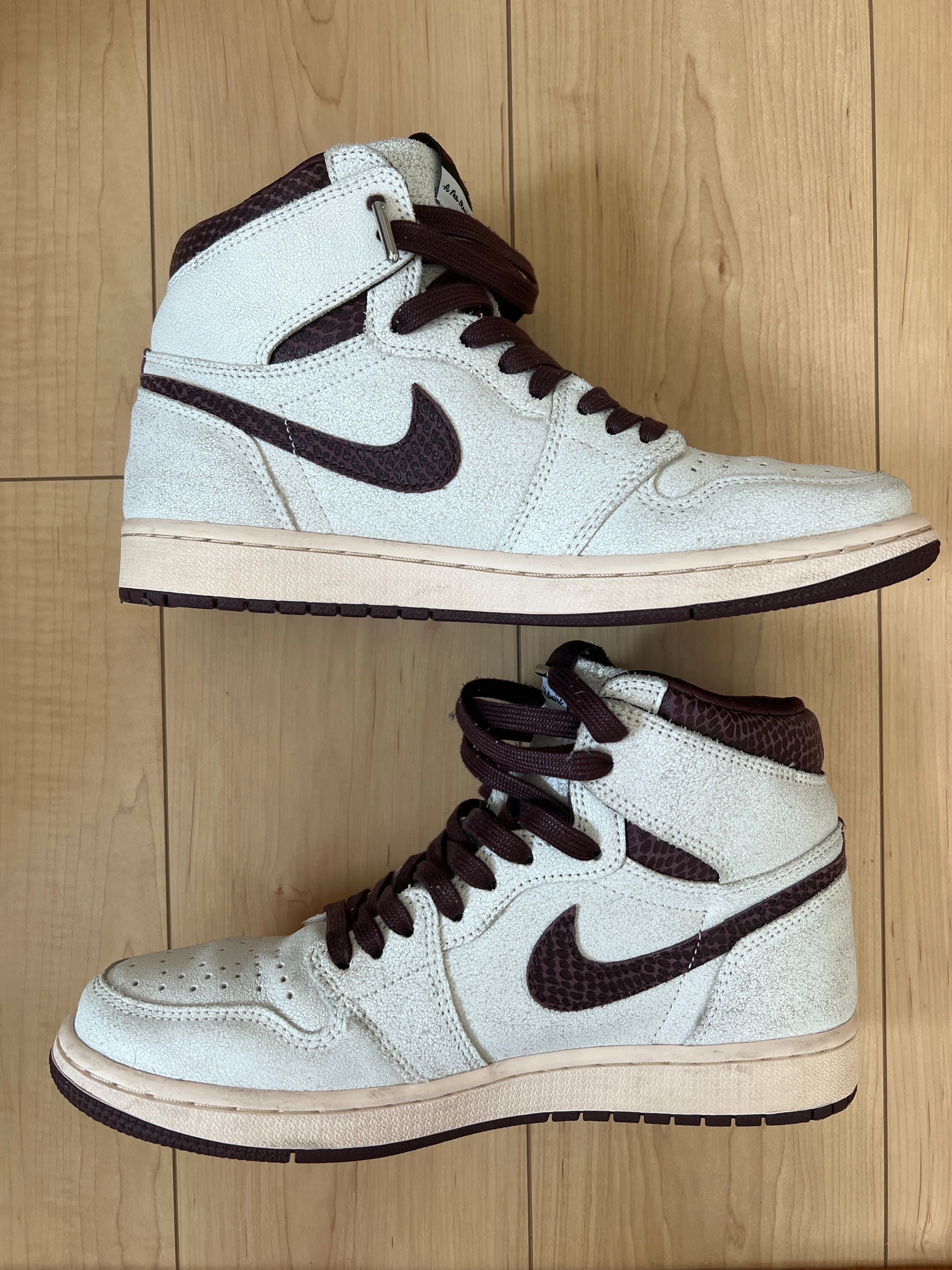 A Ma Maniere × Nike Air Jordan 1 Retro High OG "Sail and Burgundy"