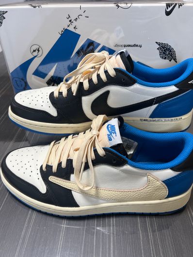Travis Scott × fragment design × Nike Air Jordan 1 Low OG SP "Military Blue"
