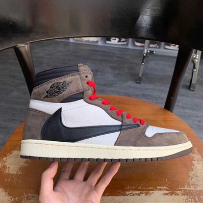 Travis Scott × Nike Air Jordan 1 Retro High OG TS SP "Sail/Dark Mocha"